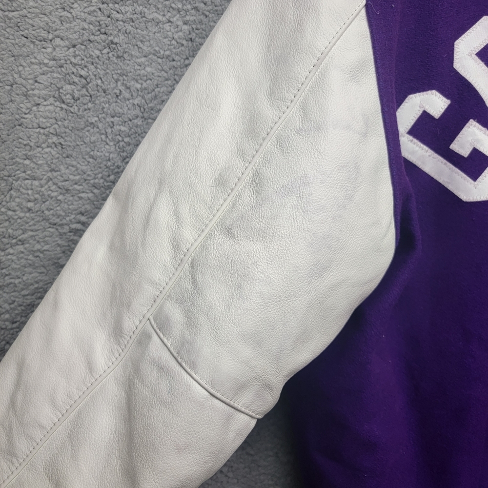 The Original Holloway Wool Leather Varsity Letterman  Gonzaga Jacket  XL  READ! - Picture 11 of 14